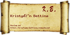 Kristyán Bettina névjegykártya